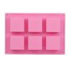 Silicone Mould-Block-6-Square Moulds-Candles-Soaps